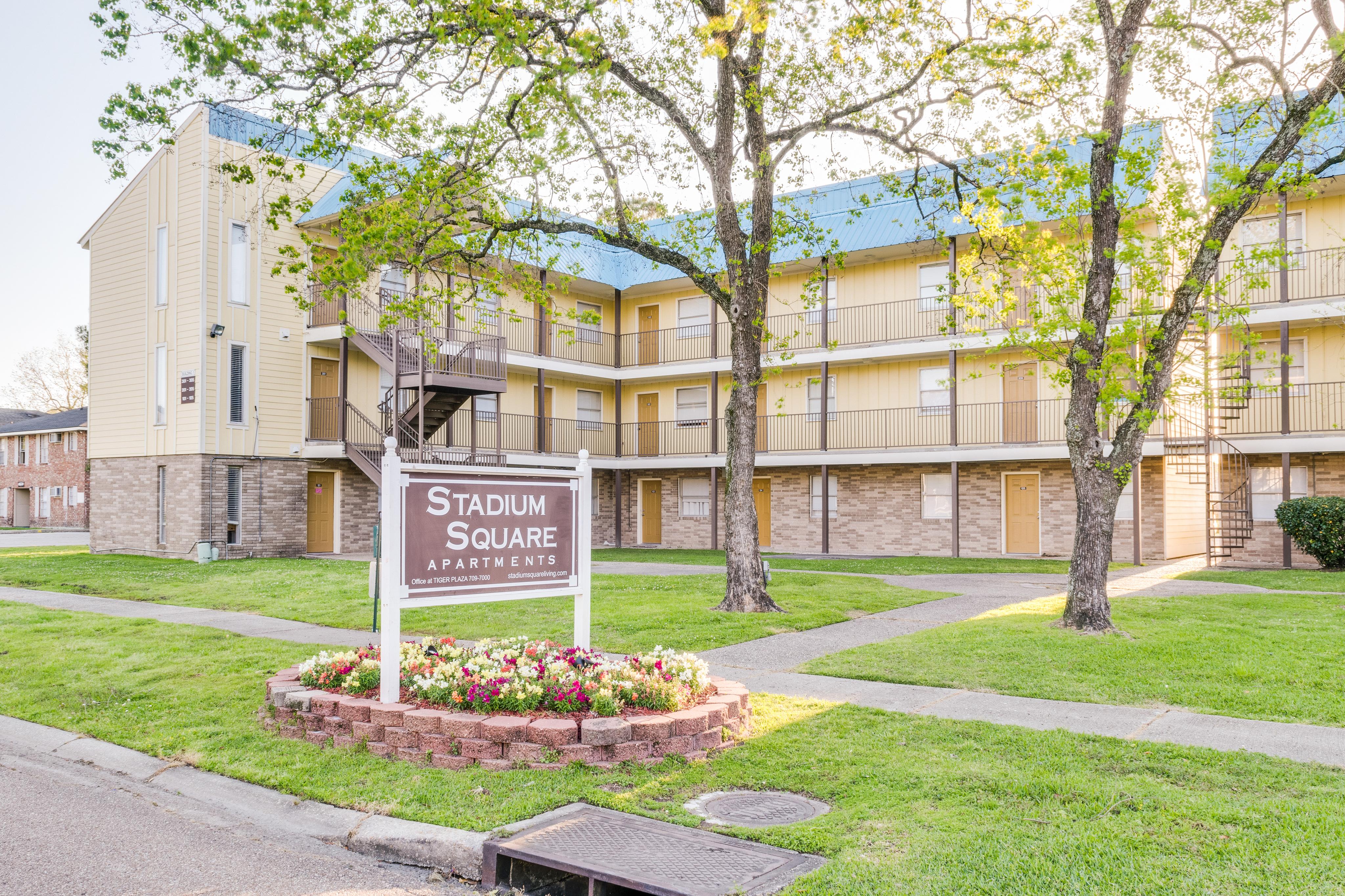 3 story building at Stadium Square Apartments